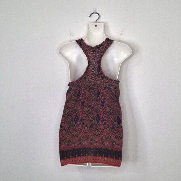 Joie 100% Silk Tunic Top Sz XS Racerback Boho Western Coastal Cowgirl Hippie - Picture 6 of 12